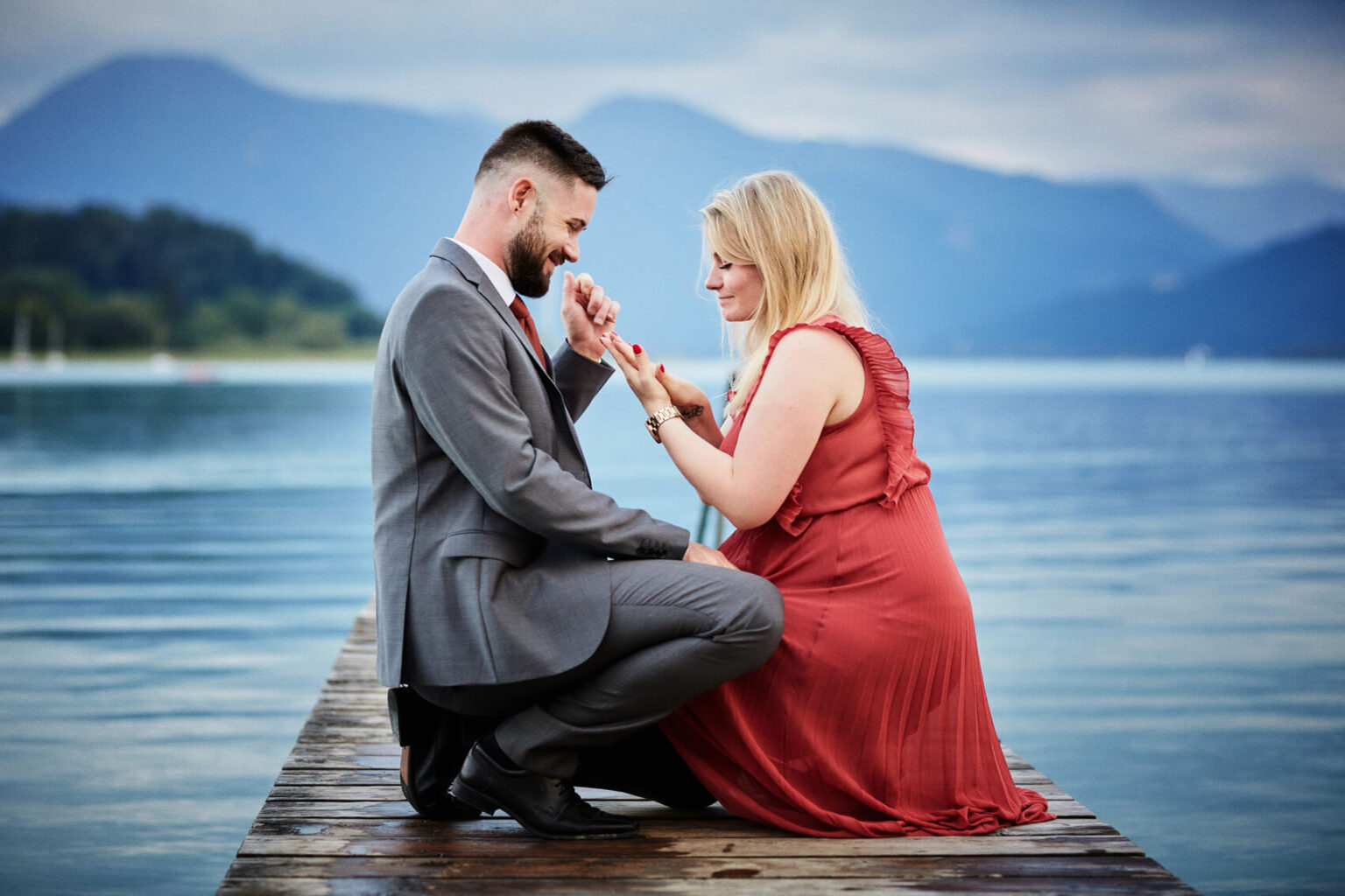 Paarfotografie mit Heiratsantrag